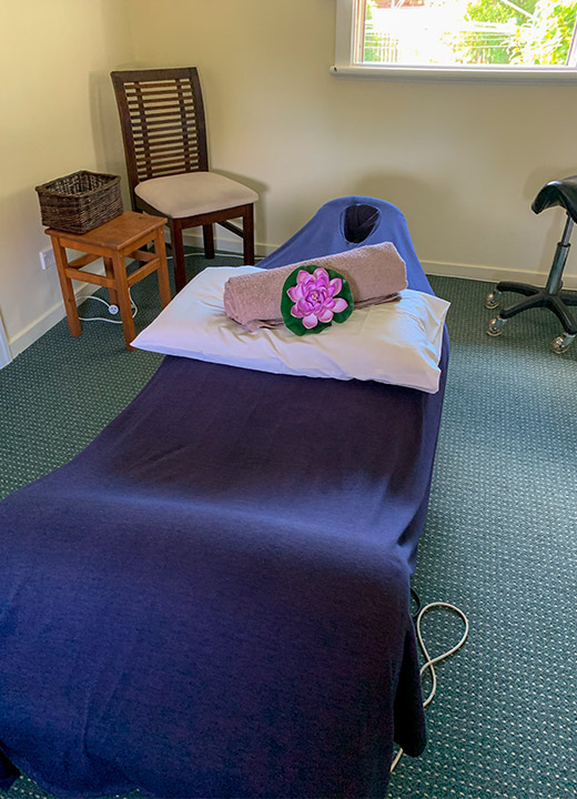 Therapy room at Aroma Touch Massage & Relaxation Centre